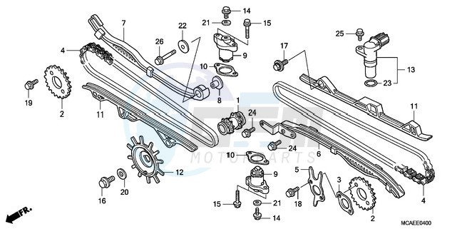 CAM CHAIN/TENSIONER blueprint