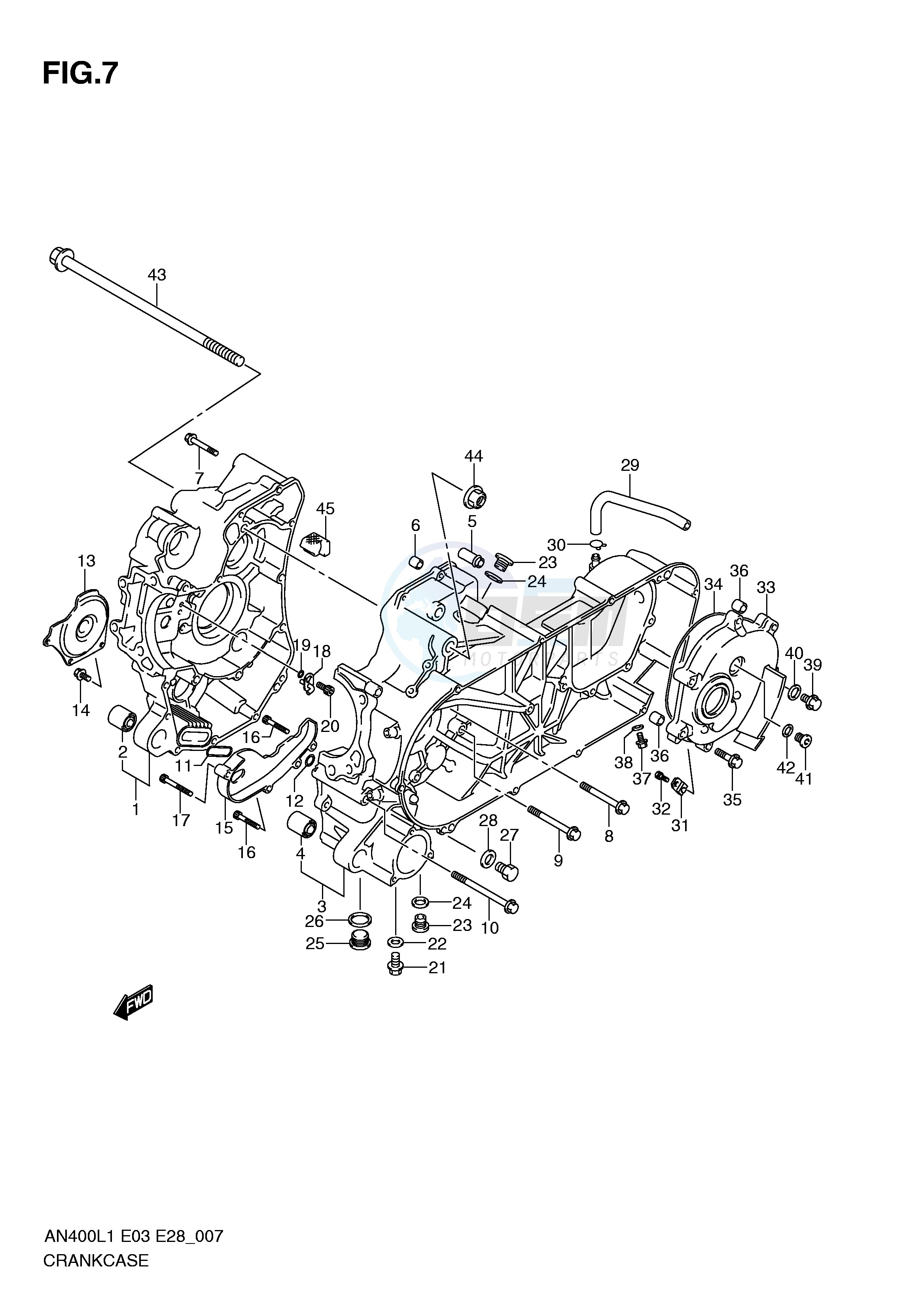 CRANKCASE (AN400AL1 E33) image