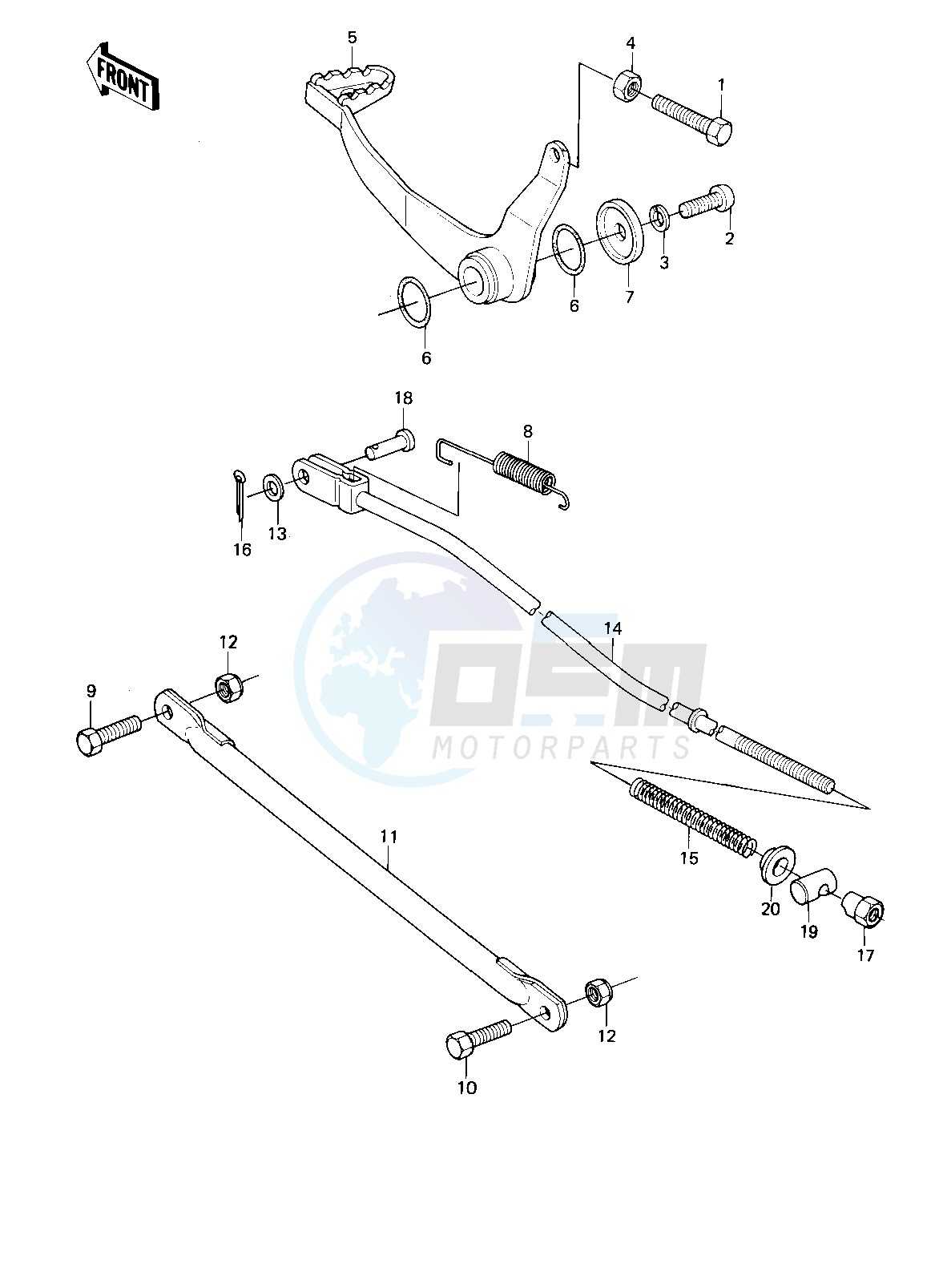 BRAKE PEDAL_TORQUE LINK -- 80-81 KE175-D2_D3- - image