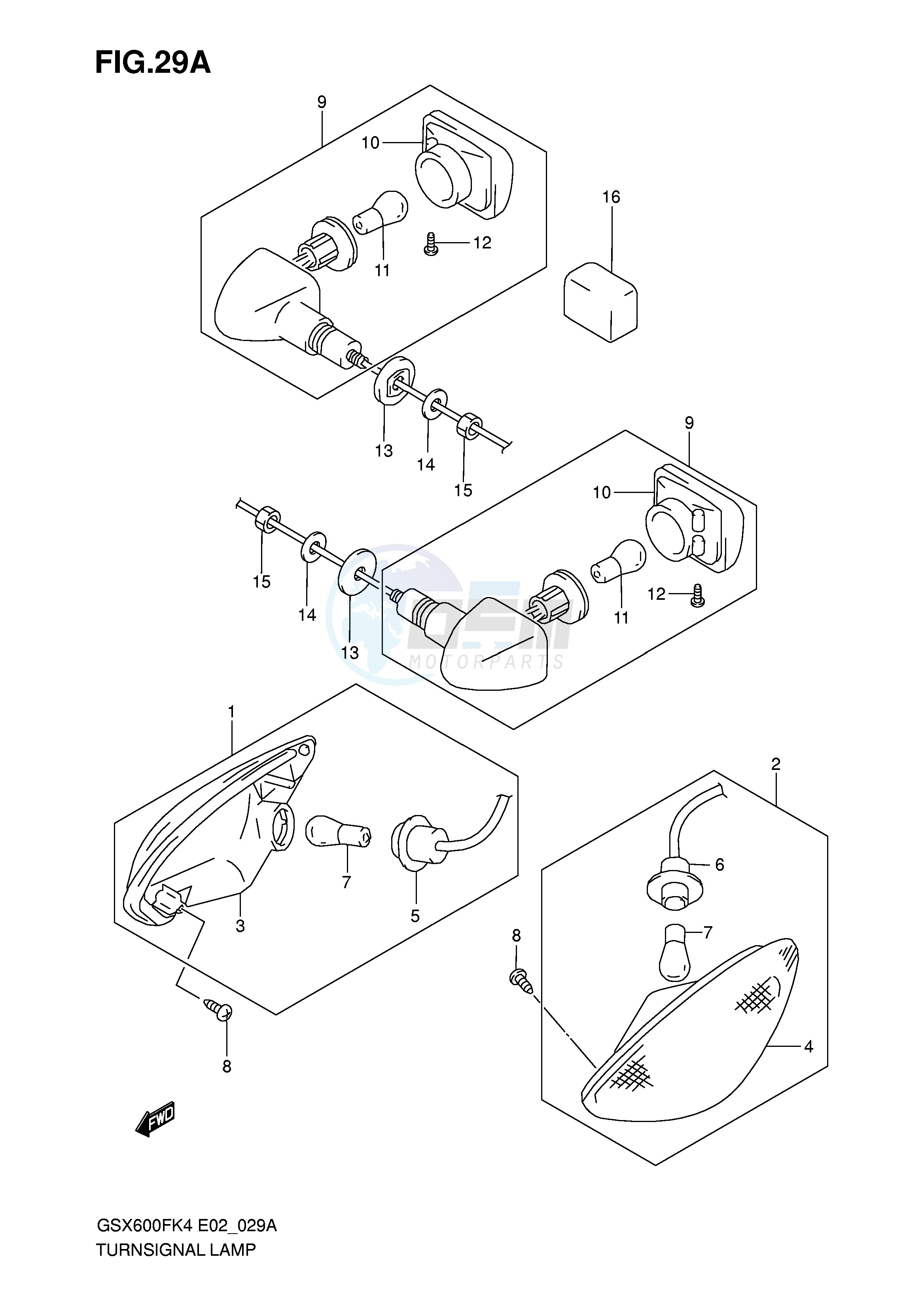 TURNSIGNAL LAMP (MODEL K6) blueprint