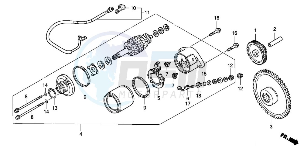 STARTING MOTOR (FES1253-5)(FES1503-5) blueprint