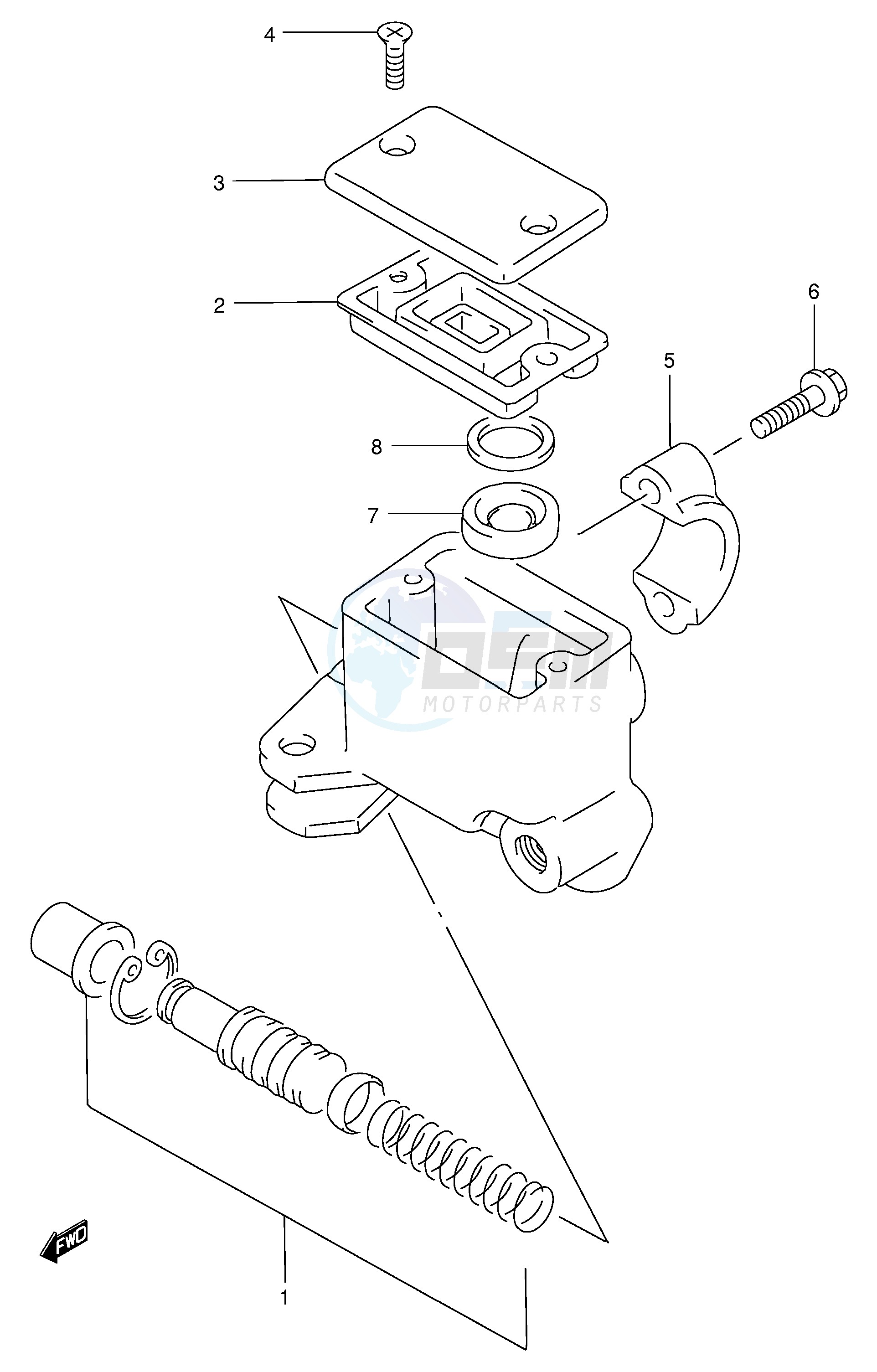 FRONT MASTER CYLINDER image