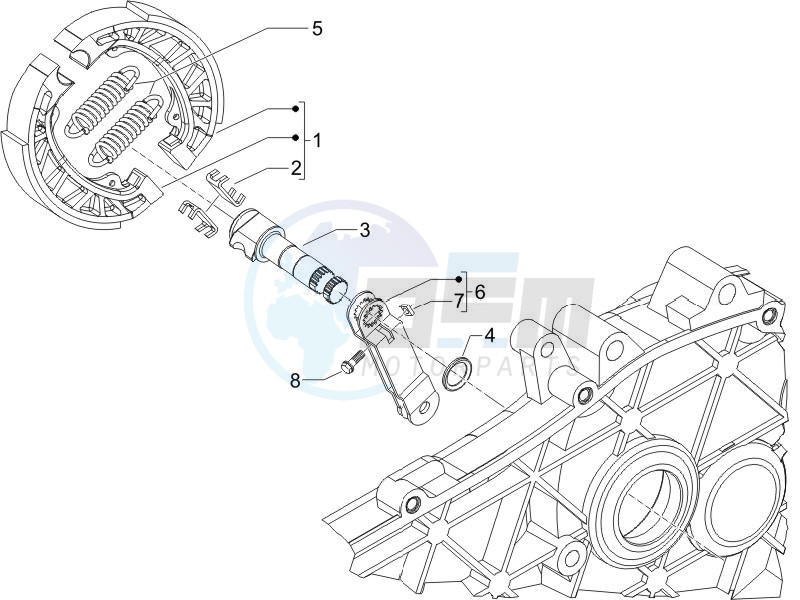 Rear brake - Brake jaw image