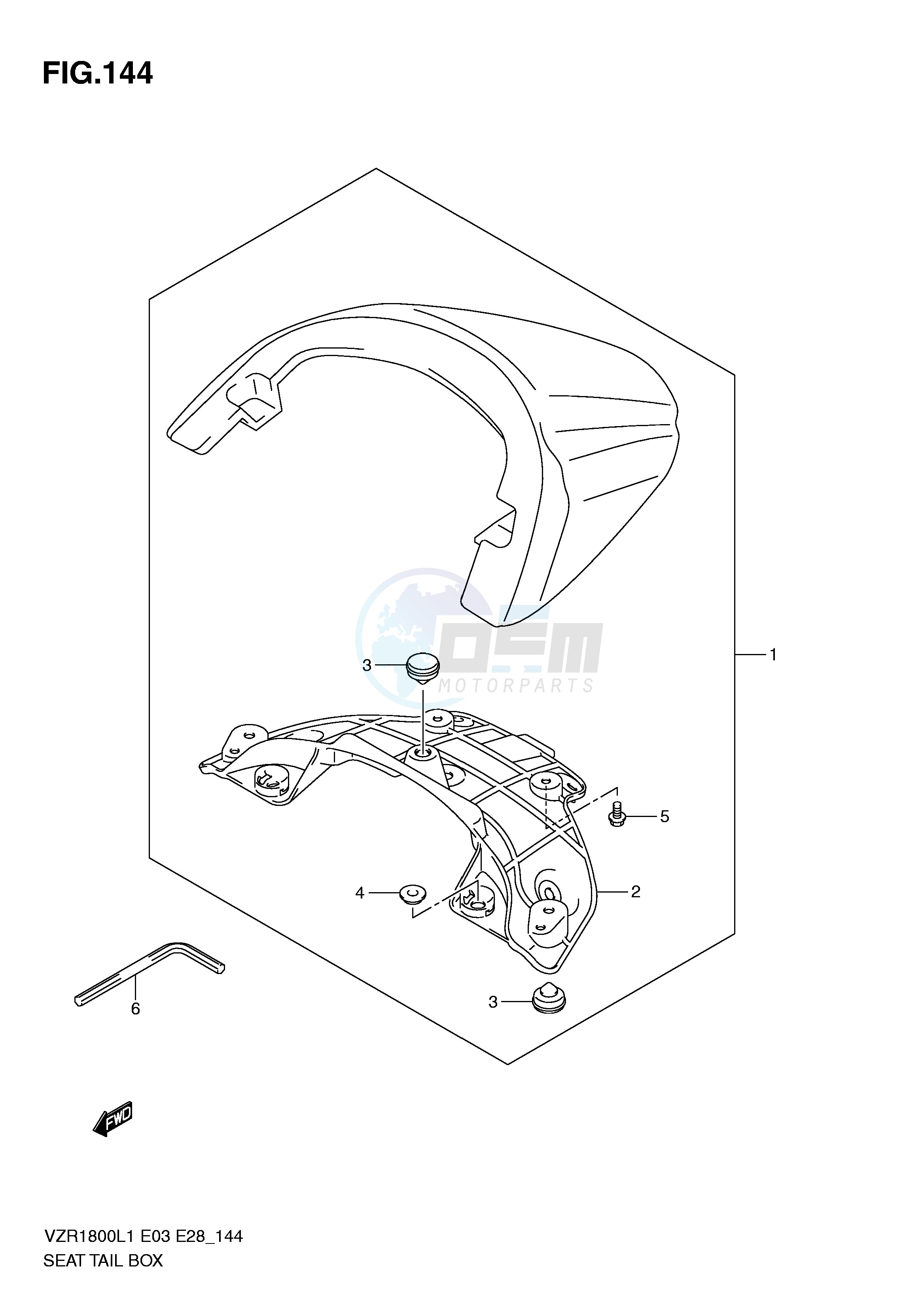 SEAT TAIL BOX (VZR1800ZL1 E33) blueprint