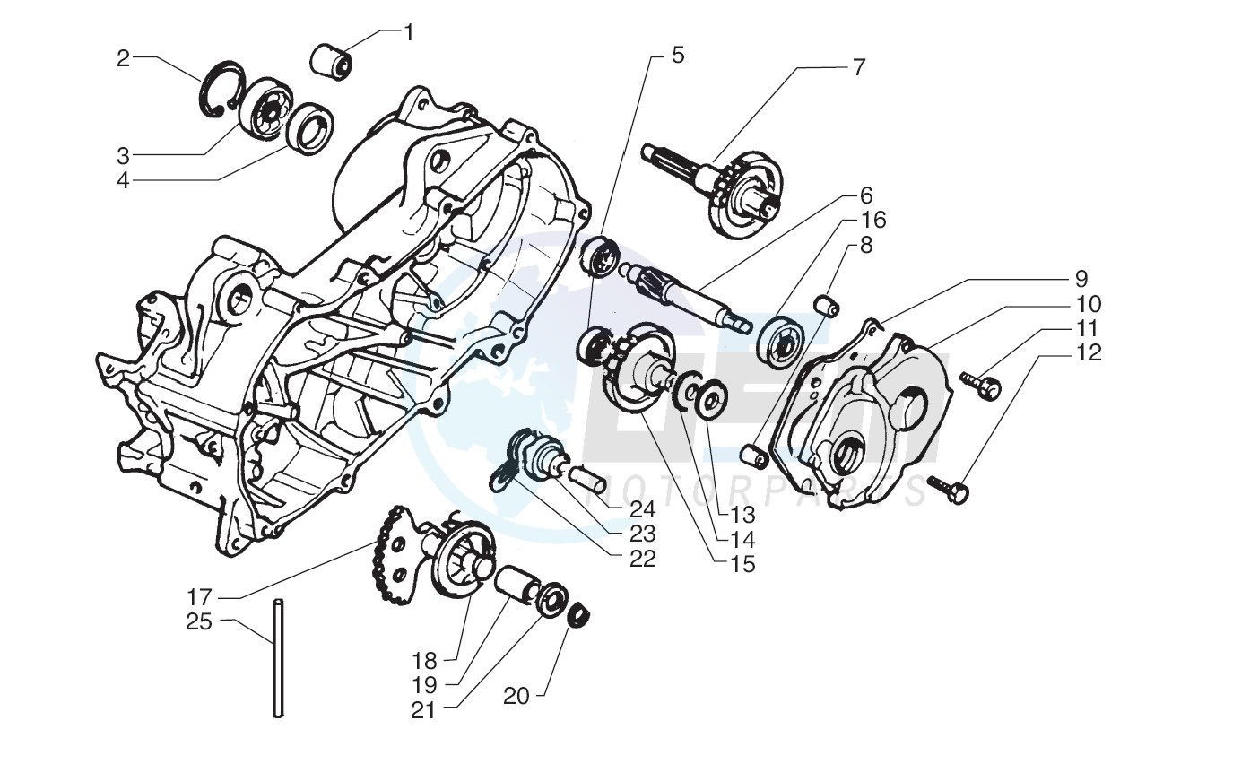 Rear wheel axle blueprint