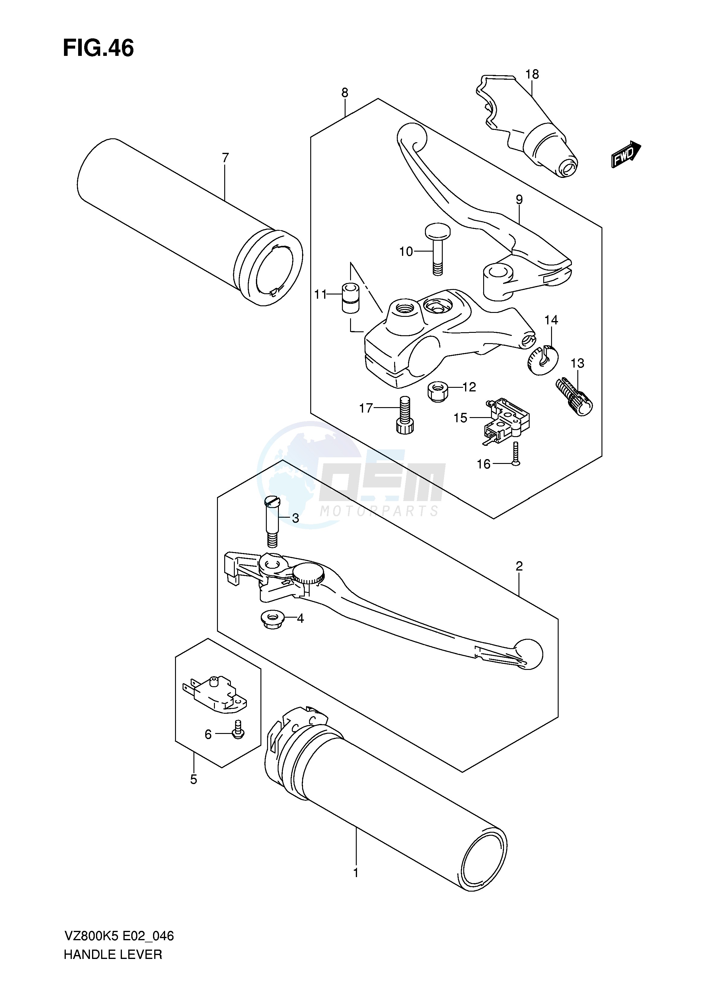 HANDLE LEVER (MODEL K5 K6) blueprint
