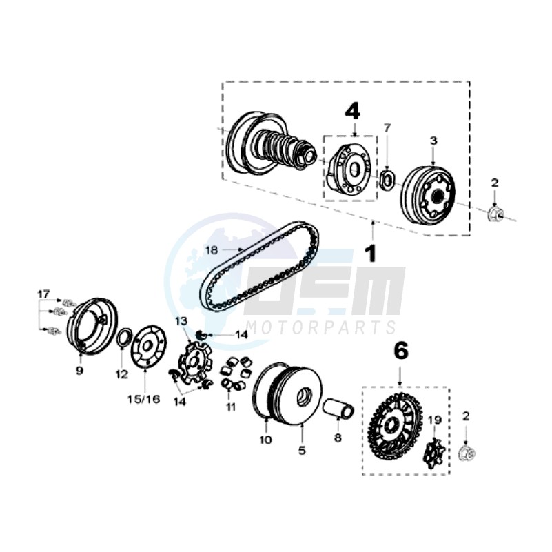 CLUTCH 6 HOLES blueprint