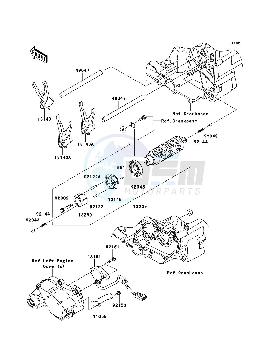 Gear Change Drum/Shift Fork(s) image