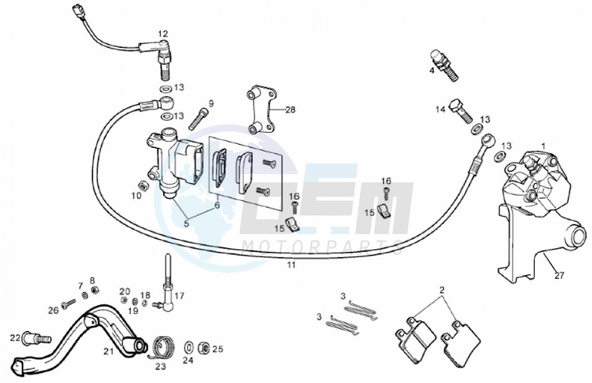 Braking system, rear (Positions) image