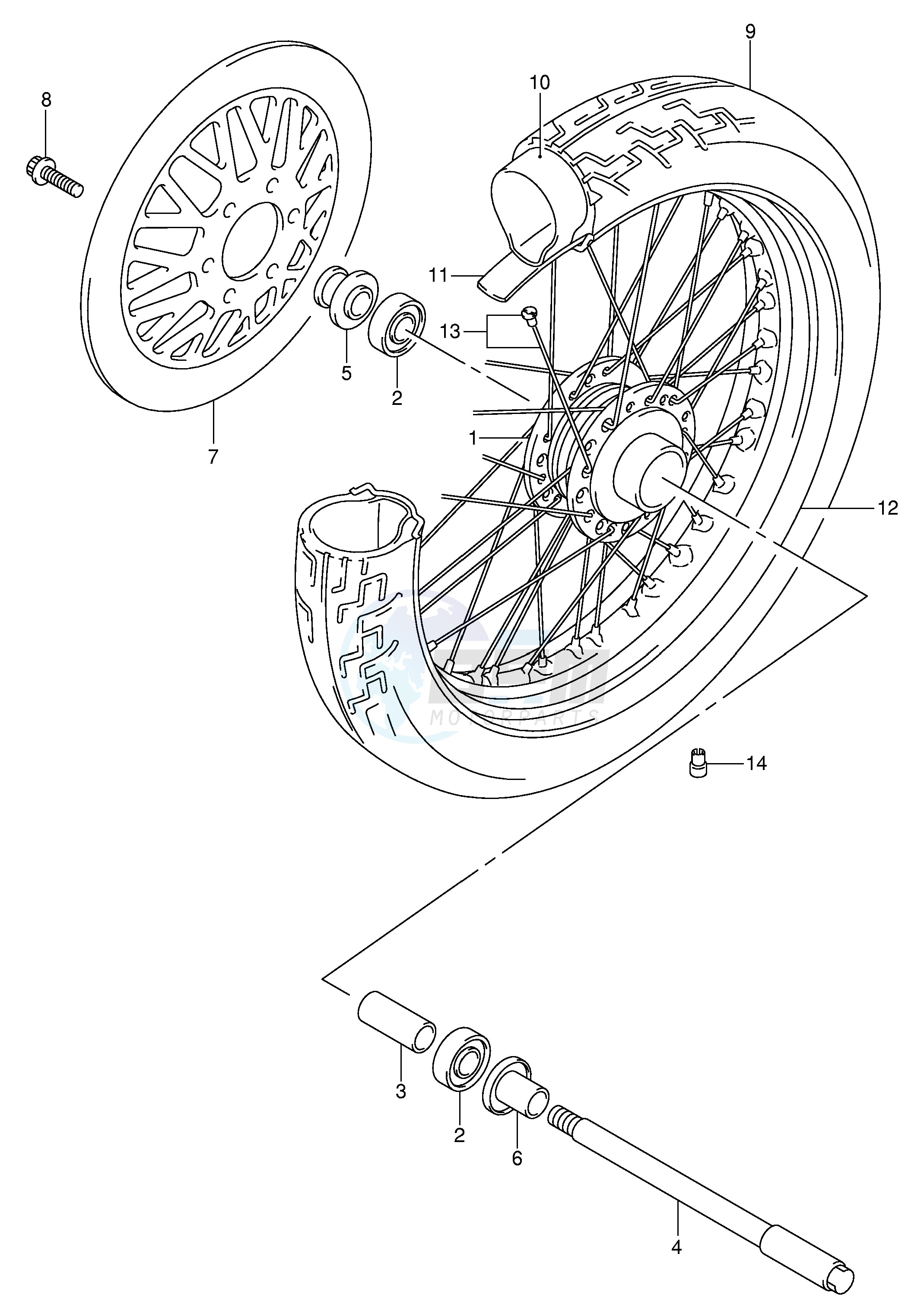 FRONT WHEEL (MODEL Y K1) image