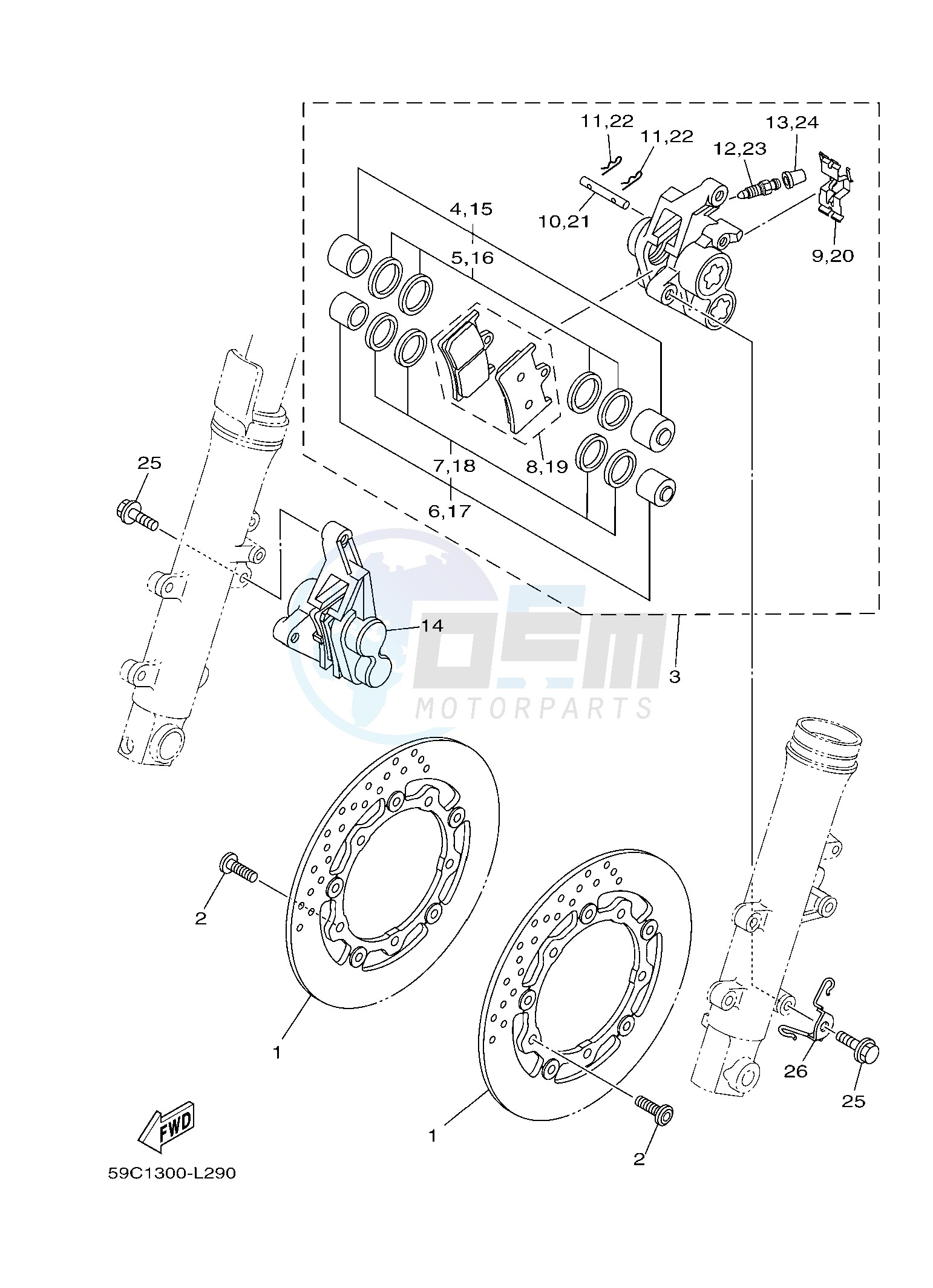 FRONT BRAKE CALIPER image