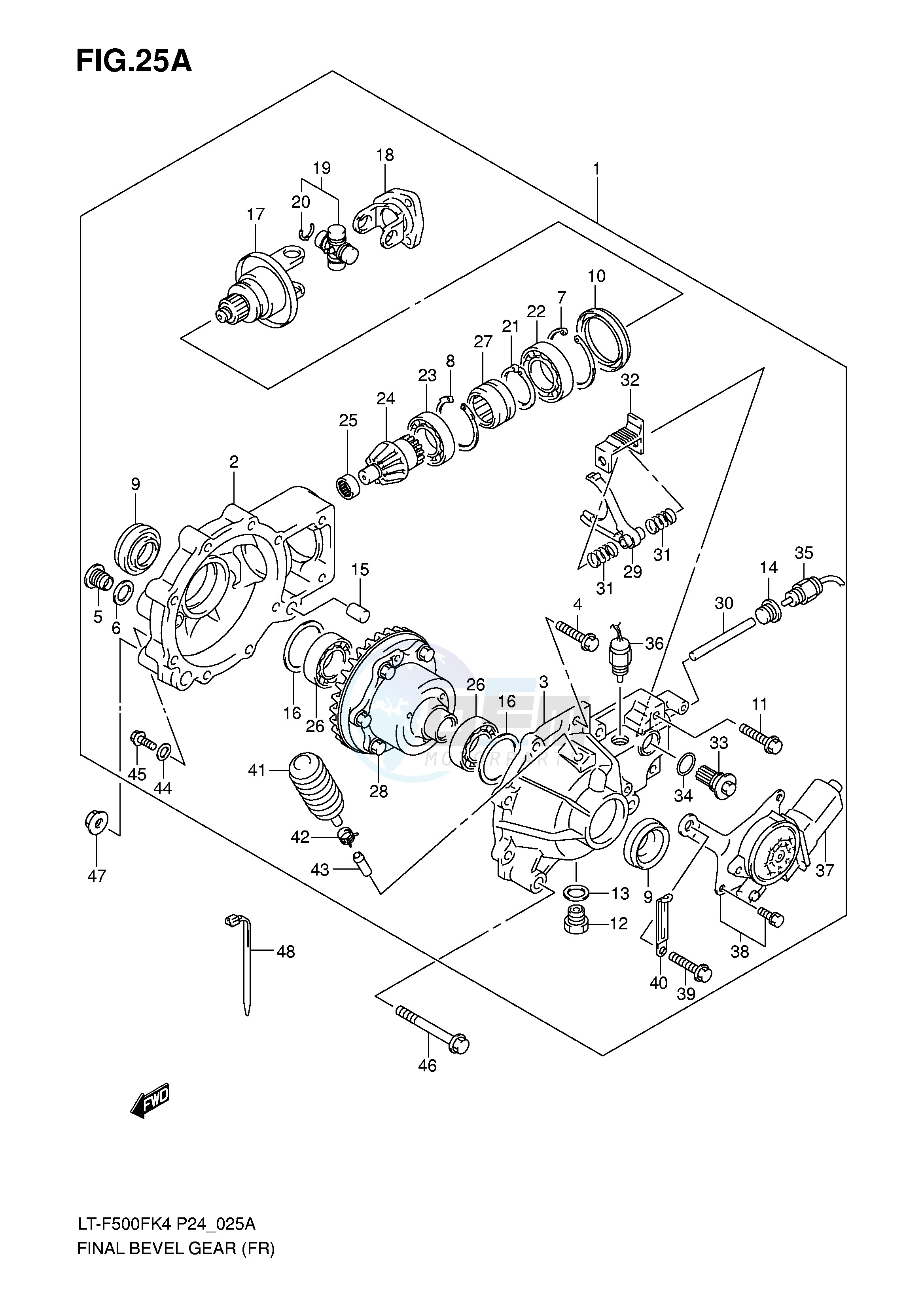 FINAL BEVEL GEAR (FRONT)(MODEL K7) blueprint