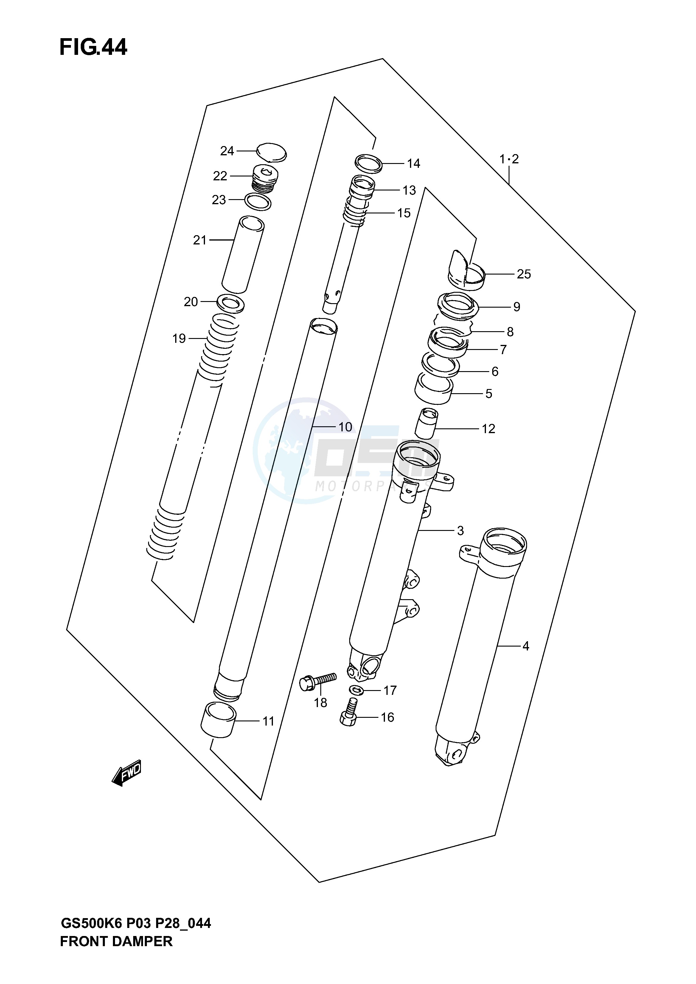 FRONT DAMPER (MODEL K3) blueprint