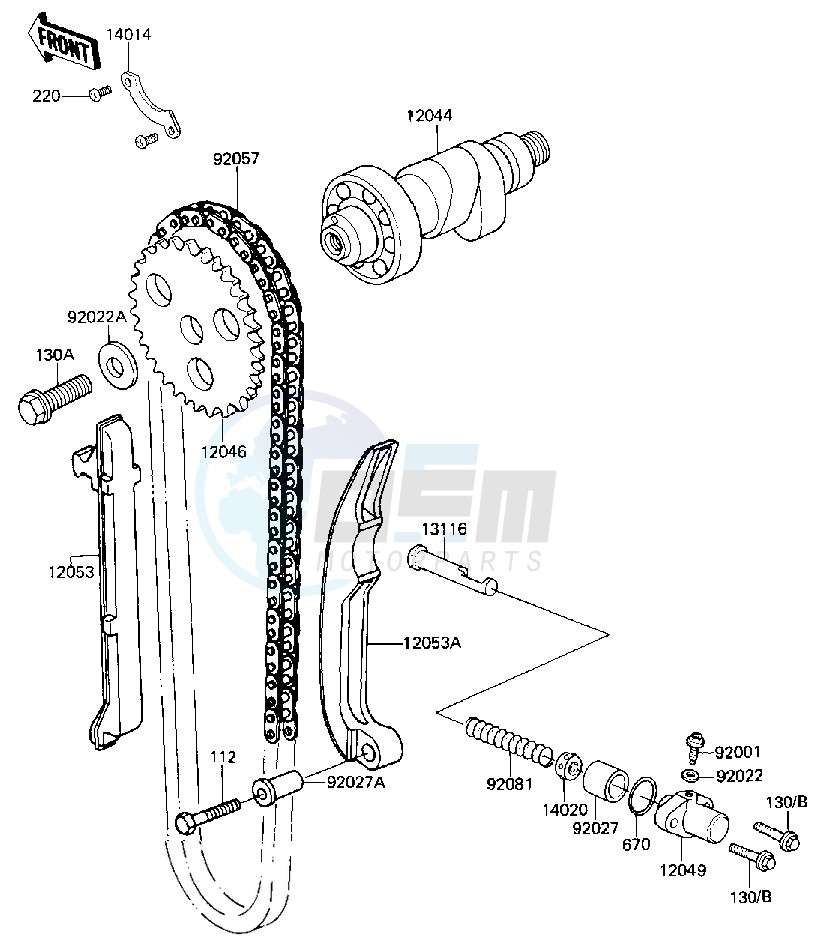 CAMSHAFT_CHAIN_TENSIONER -- 84-85 C2_C3- - image