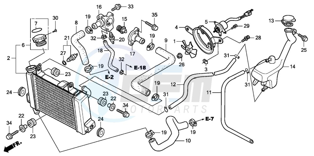 RADIATOR (CBR125R/RS/RW5/RW6/RW8) image