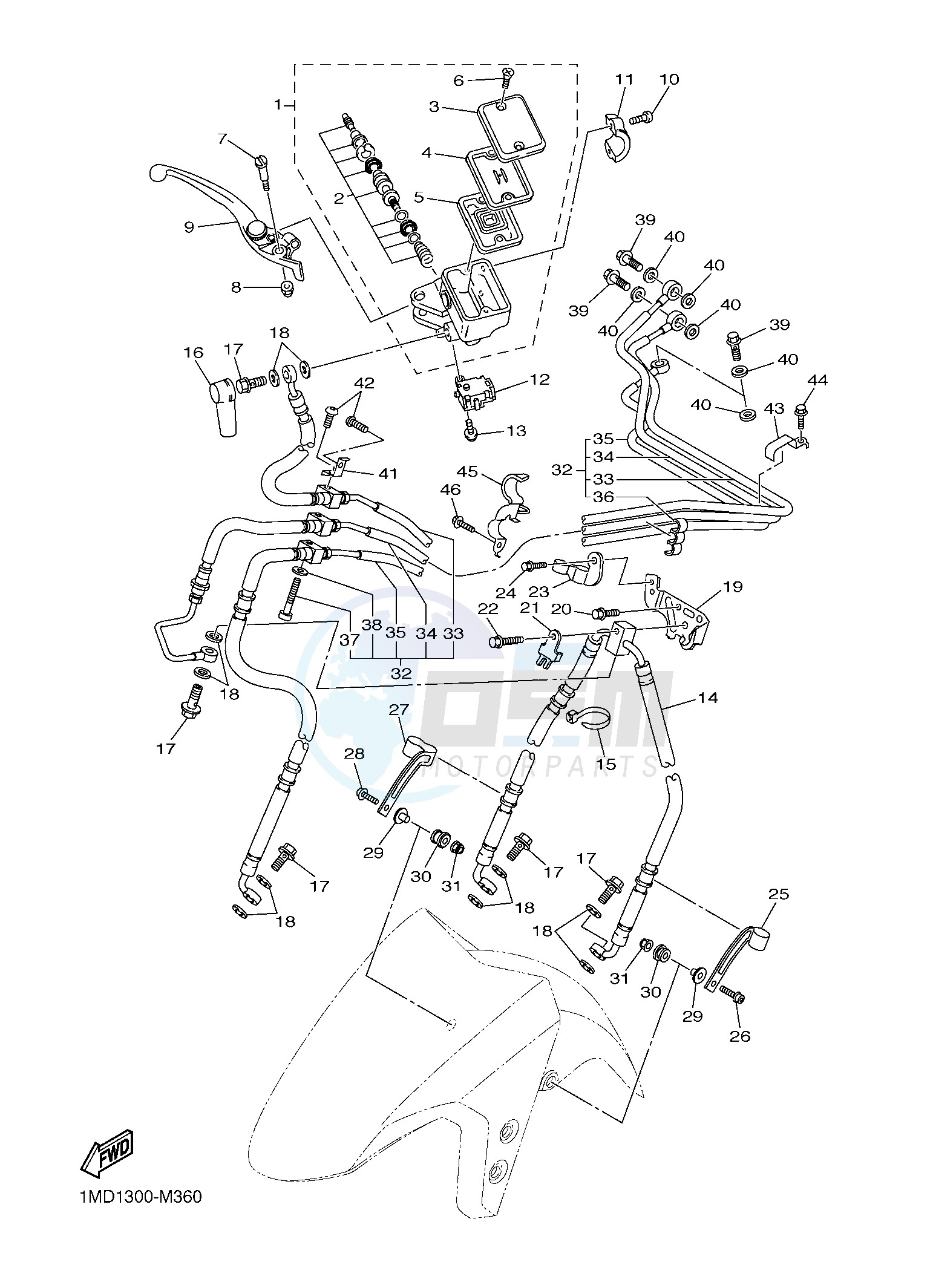 FRONT MASTER CYLINDER image