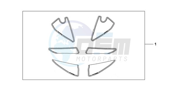 RACING STICKER WHITE BACKGROUND 'NUMBER PLATE STICKERS' WITH blueprint