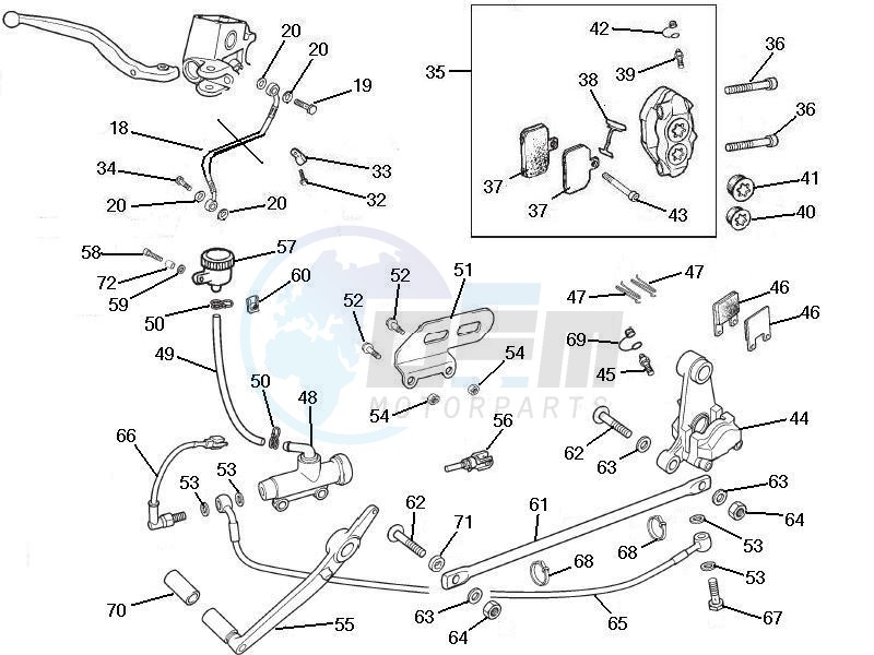 Brakes hose  - Calipers blueprint