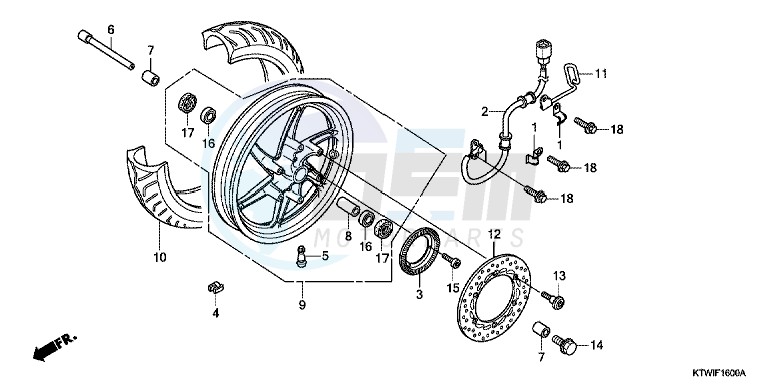 FRONT WHEEL blueprint