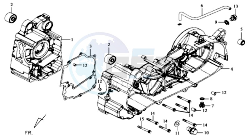 CRANKCASE RIGHT / START MOTOR blueprint