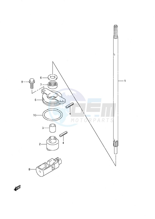 Clutch Rod (DF 250S) blueprint