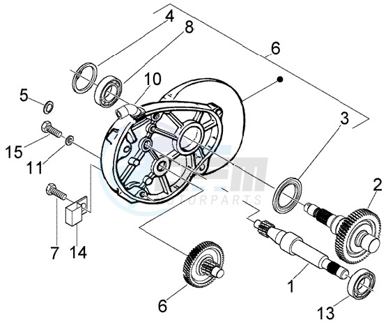 Rear wheel shaft image