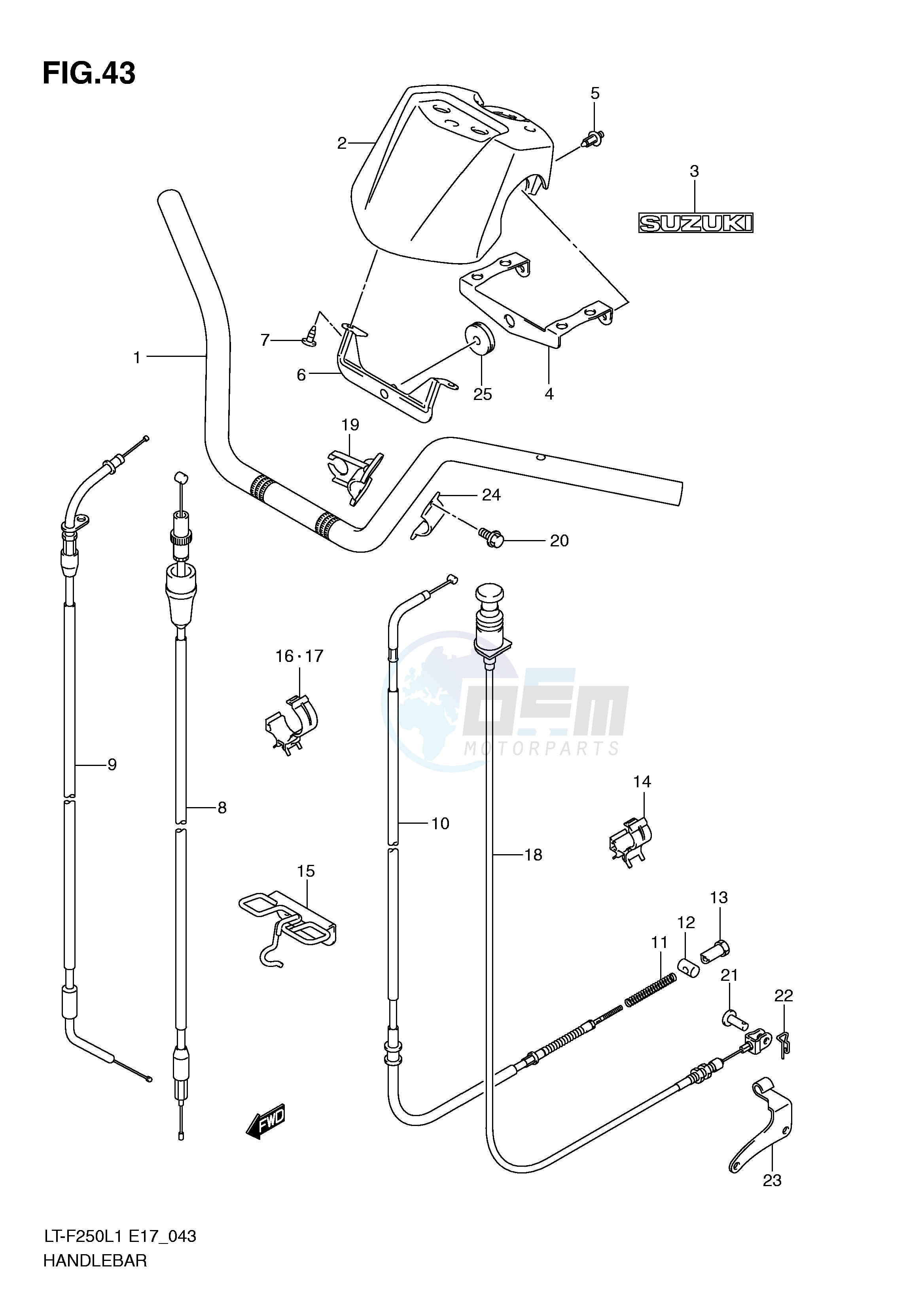 HANDLE BAR (LT-F250L1 E17) blueprint
