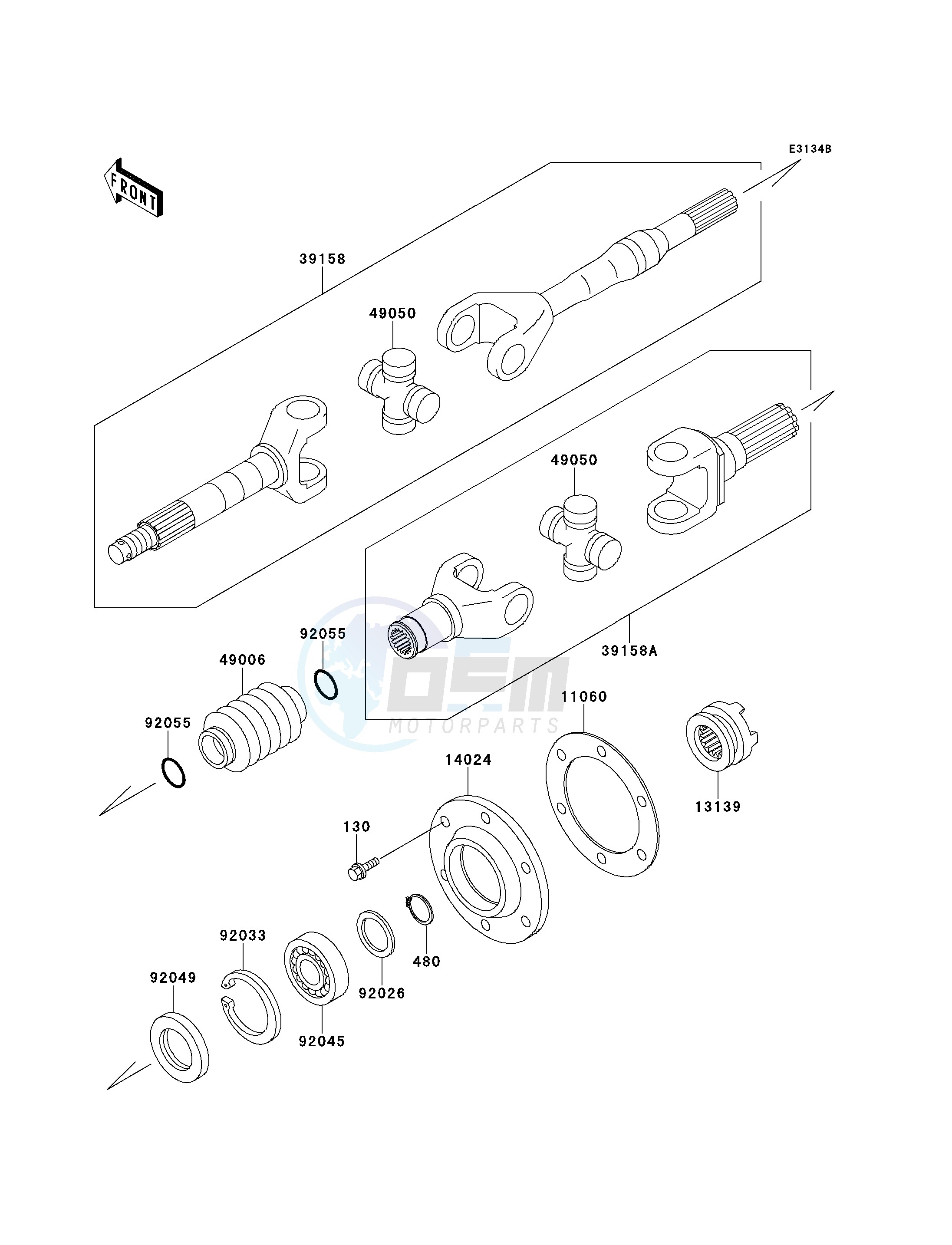 DRIVE SHAFT-- REAR- - image