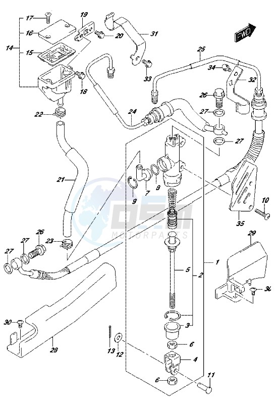 REAR MASTER CYLINDER image