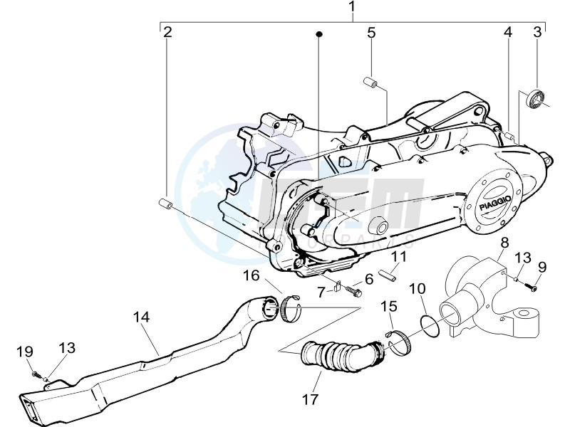 Crankcase cover and cooling image