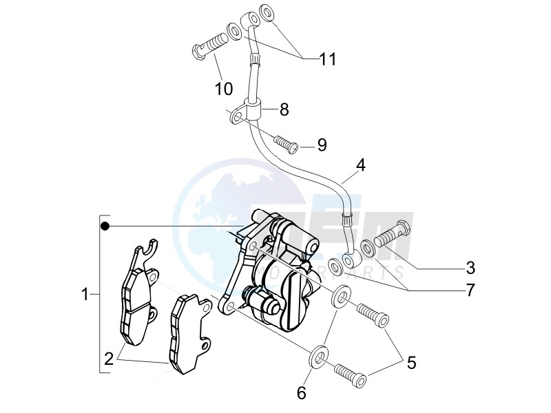 Brakes hose  - Calipers blueprint