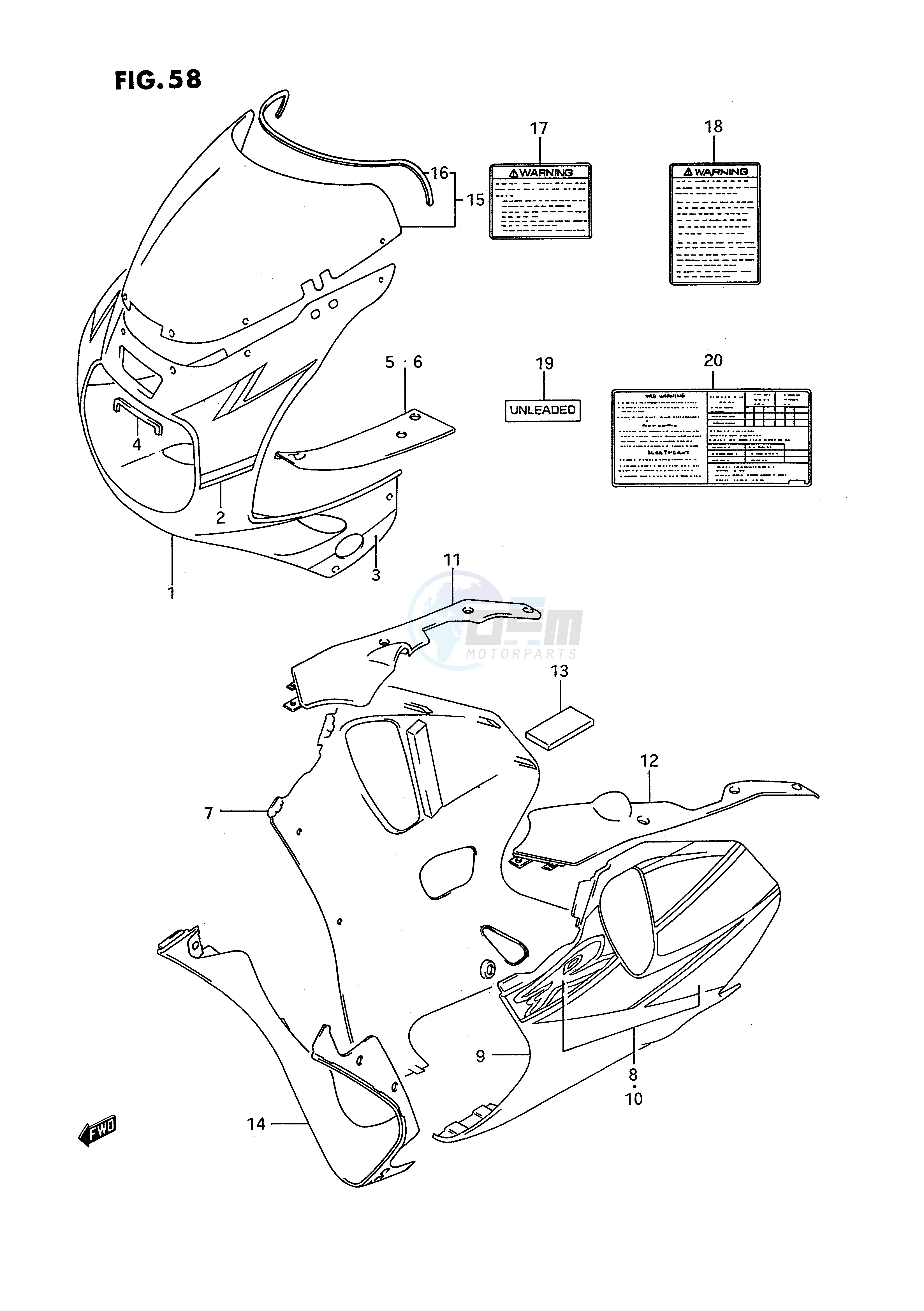 COWLING BODY (MODEL N L99,E2,E34) blueprint