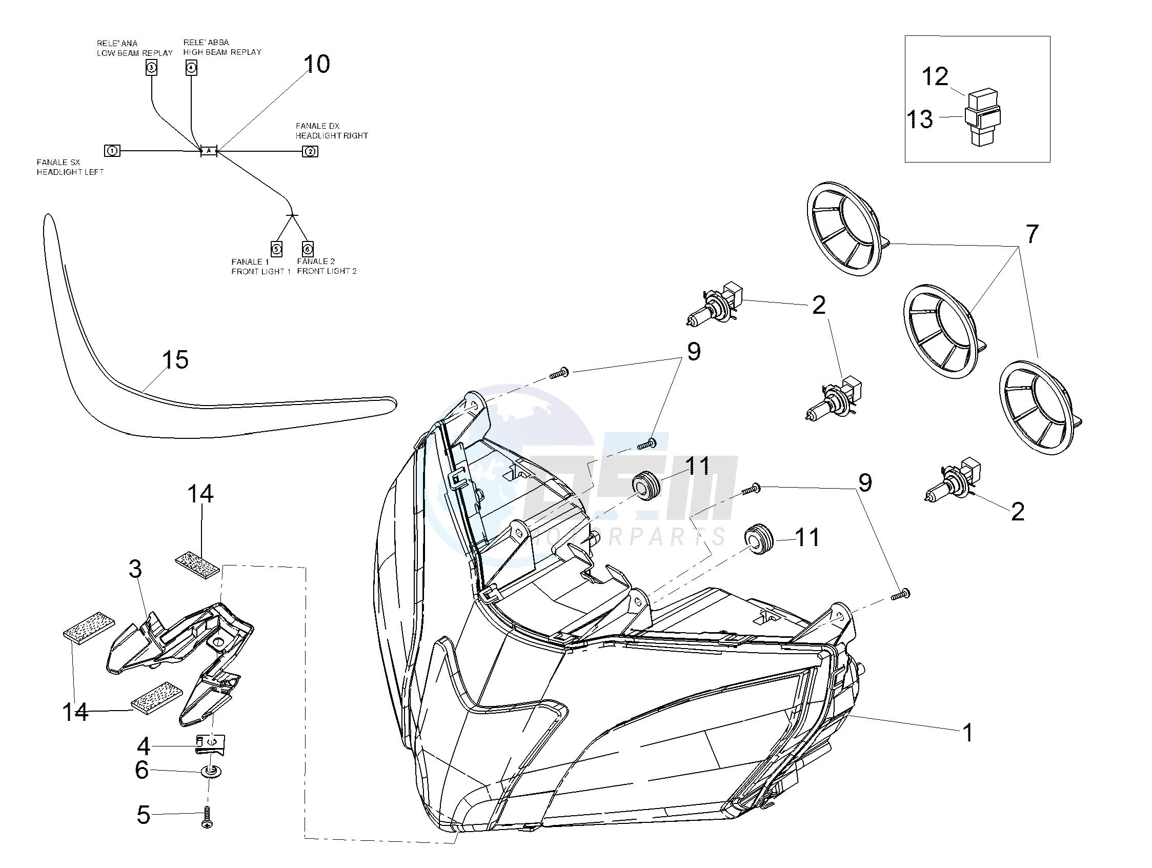 Front lights blueprint