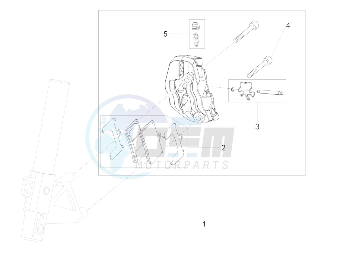 Front brake caliper blueprint