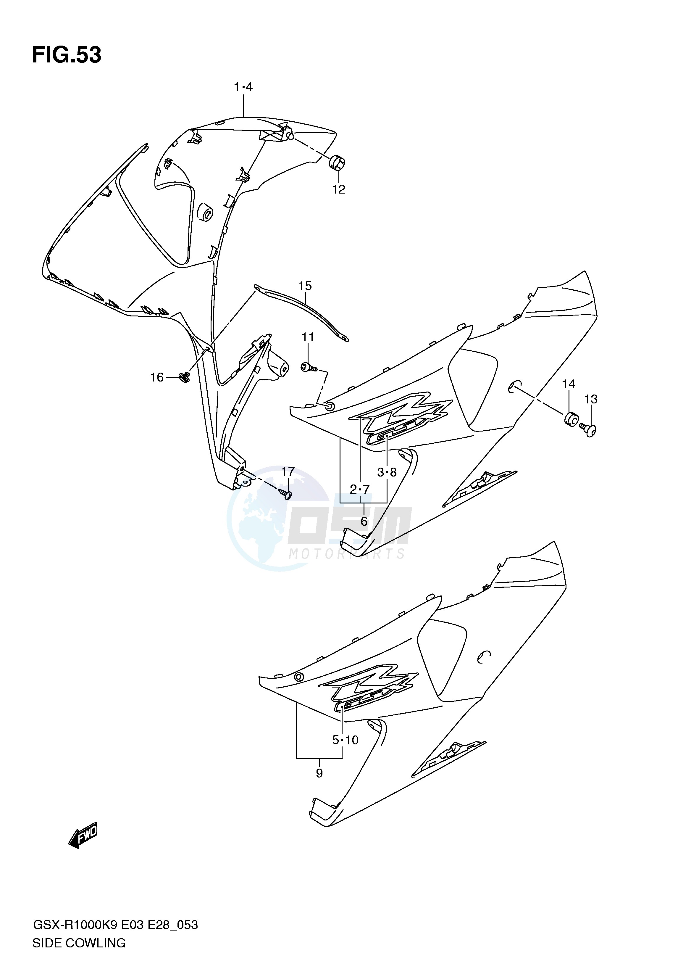 SIDE COWLING (MODEL K9) blueprint