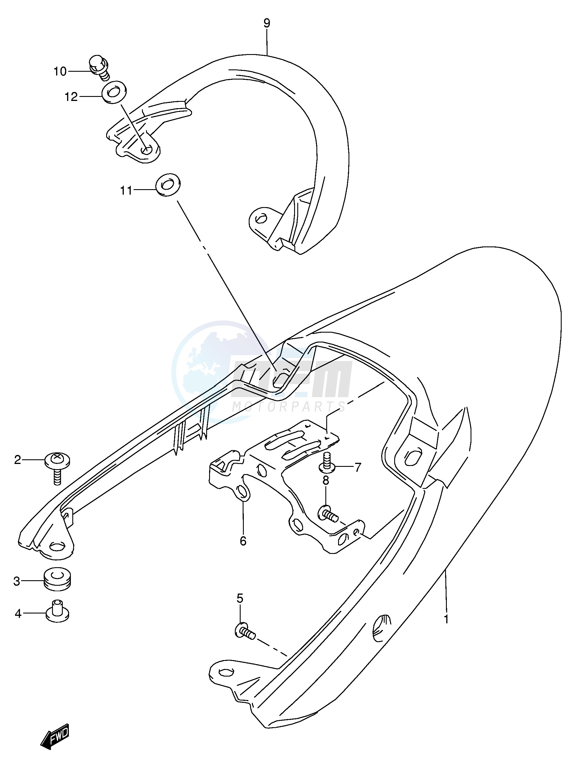 SEAT TAIL COVER (MODEL K1) blueprint