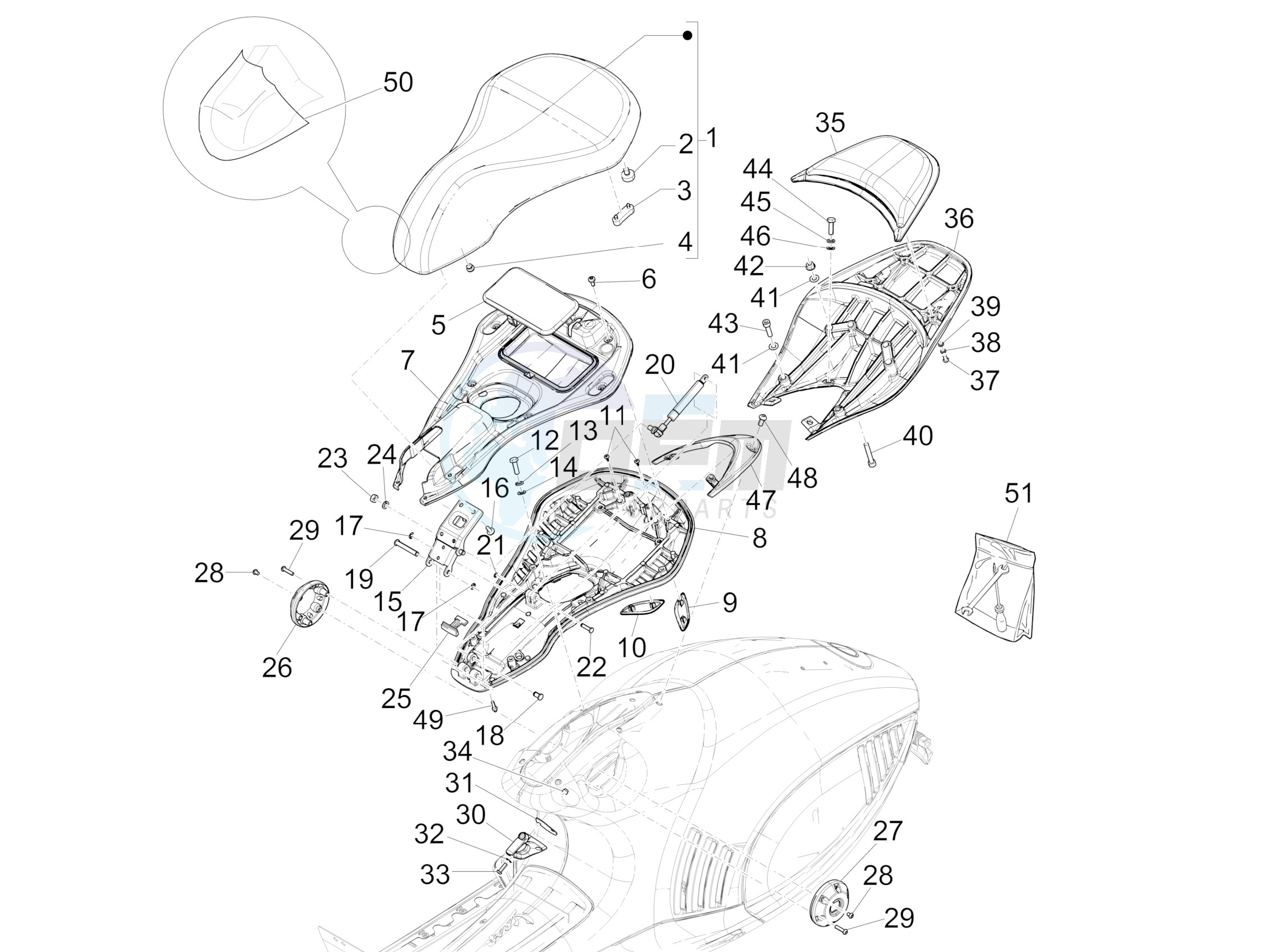 Saddle/seats blueprint