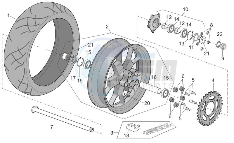 Rear wheel factory blueprint