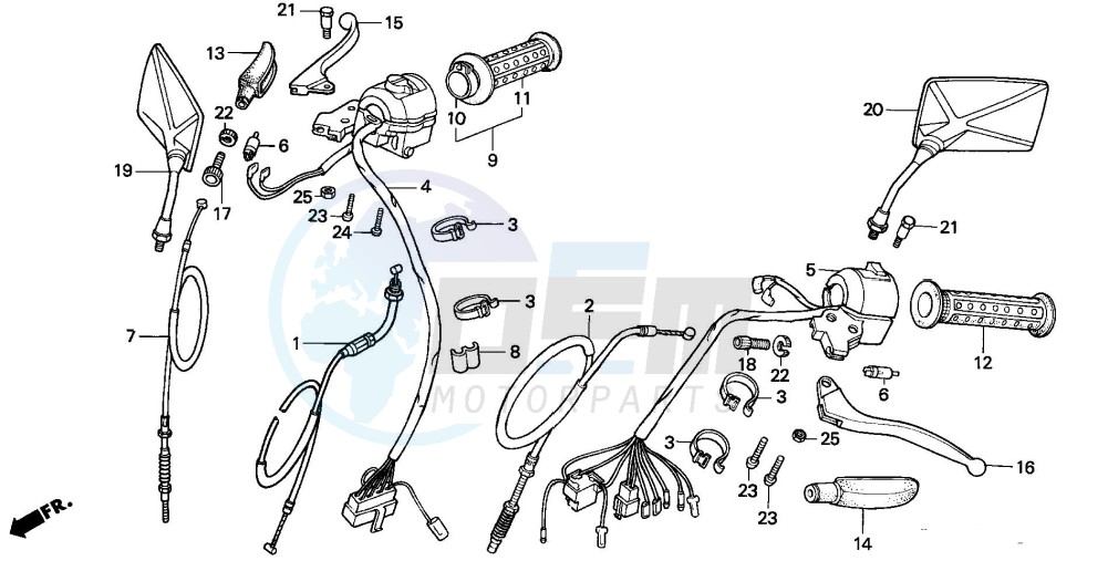 HANDLE LEVER/SWITCH/CABLE (E/ED/F/G/SD/SW) blueprint