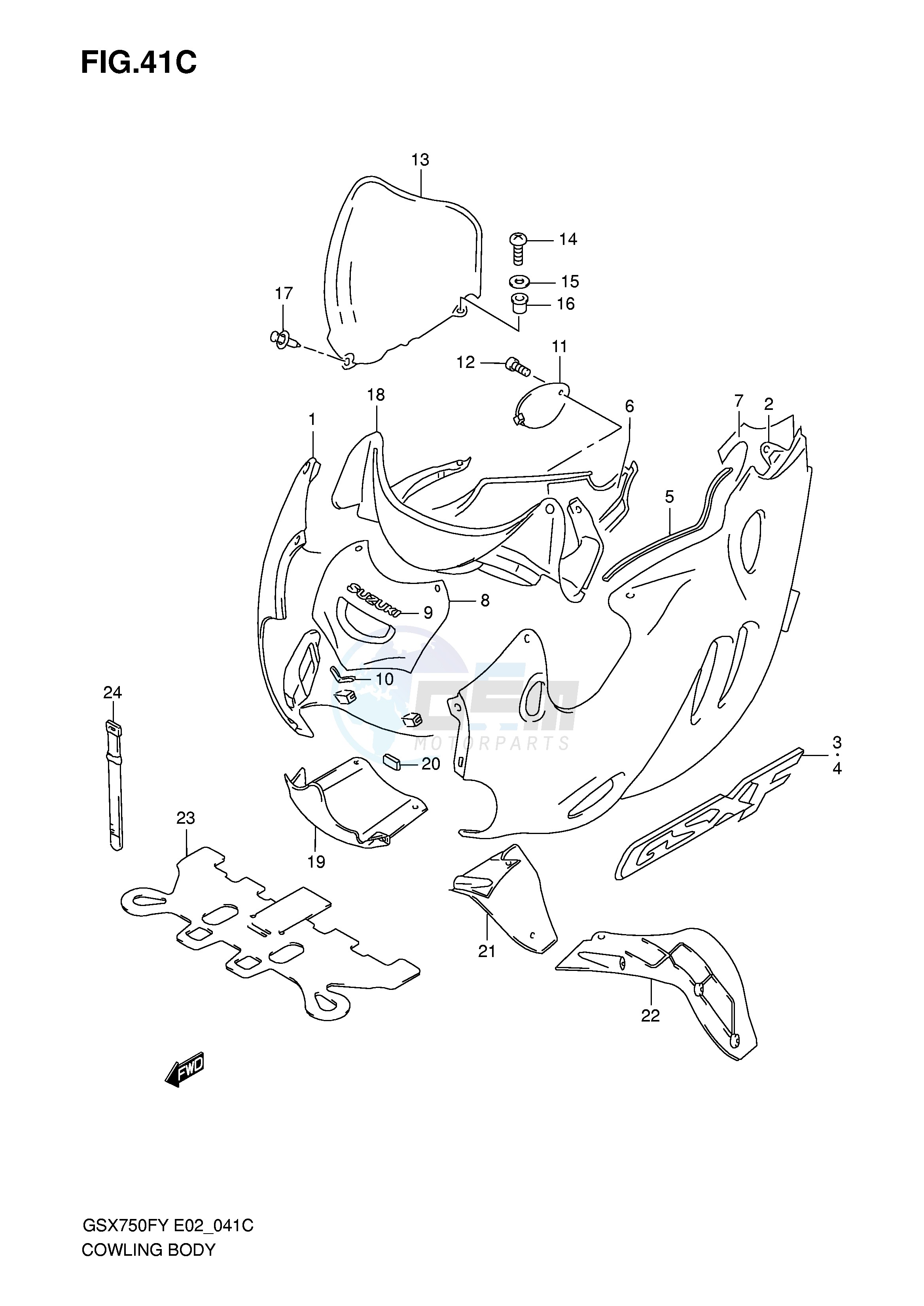 COWLING BODY (MODEL K1) blueprint
