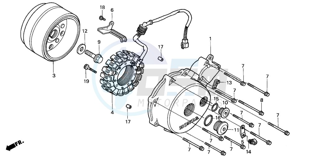 LEFT CRANKCASE COVER/ GENERATOR image