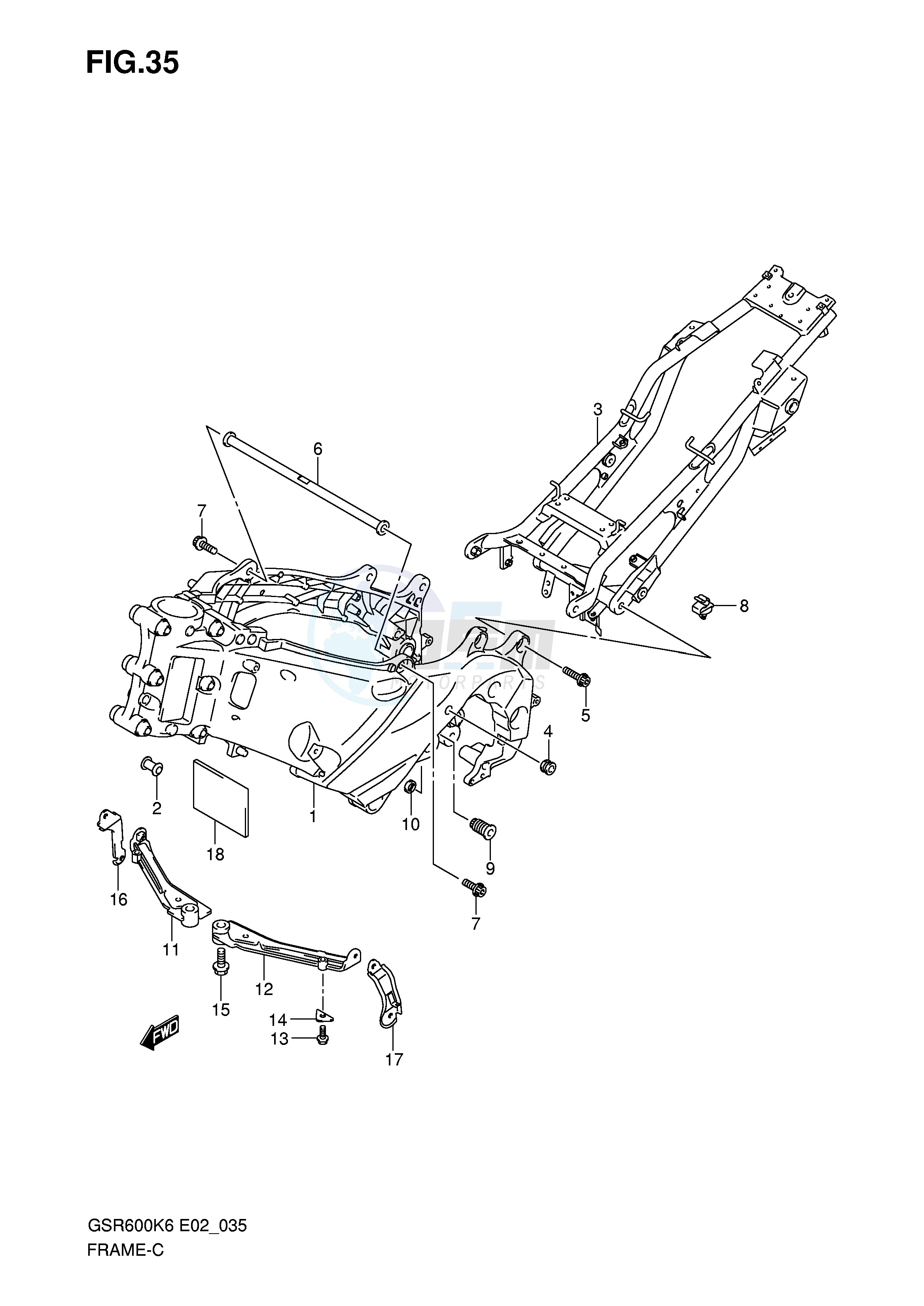 FRAME (GSR600K6 UK6 K7 UK7) image