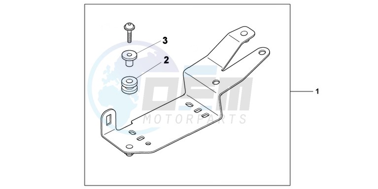 ALARM & FOG LAMP DRIVER BRACKET KIT blueprint