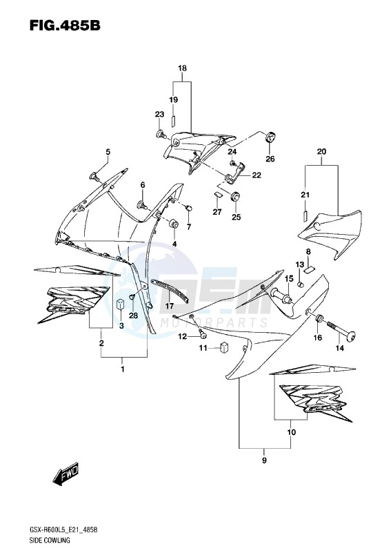 SIDE COWLING L5 ( ARD ) blueprint