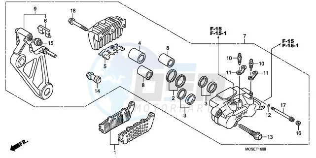 REAR BRAKE CALIPER blueprint