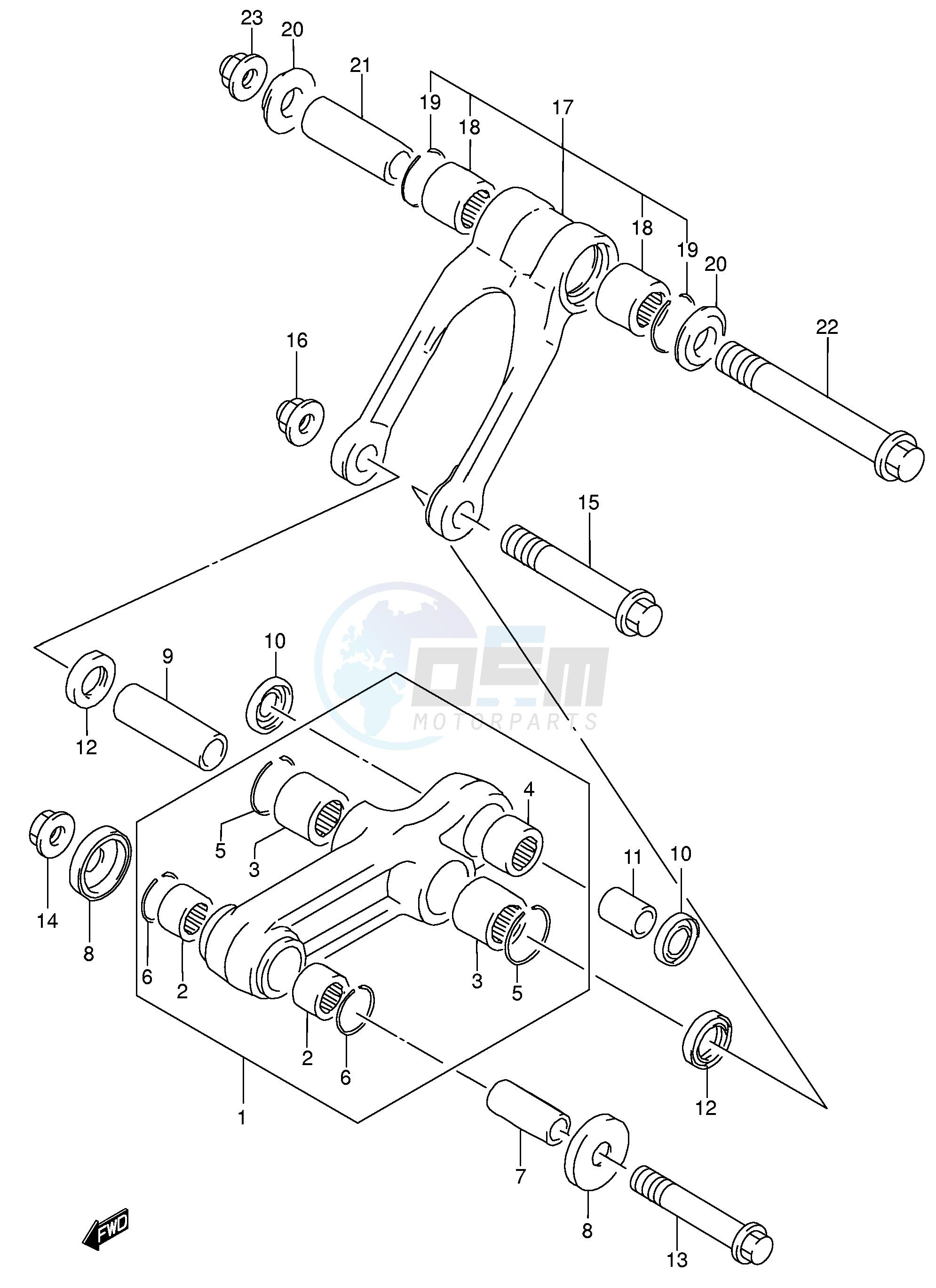 REAR CUSHION LEVER (MODEL K4 K5 K6) image