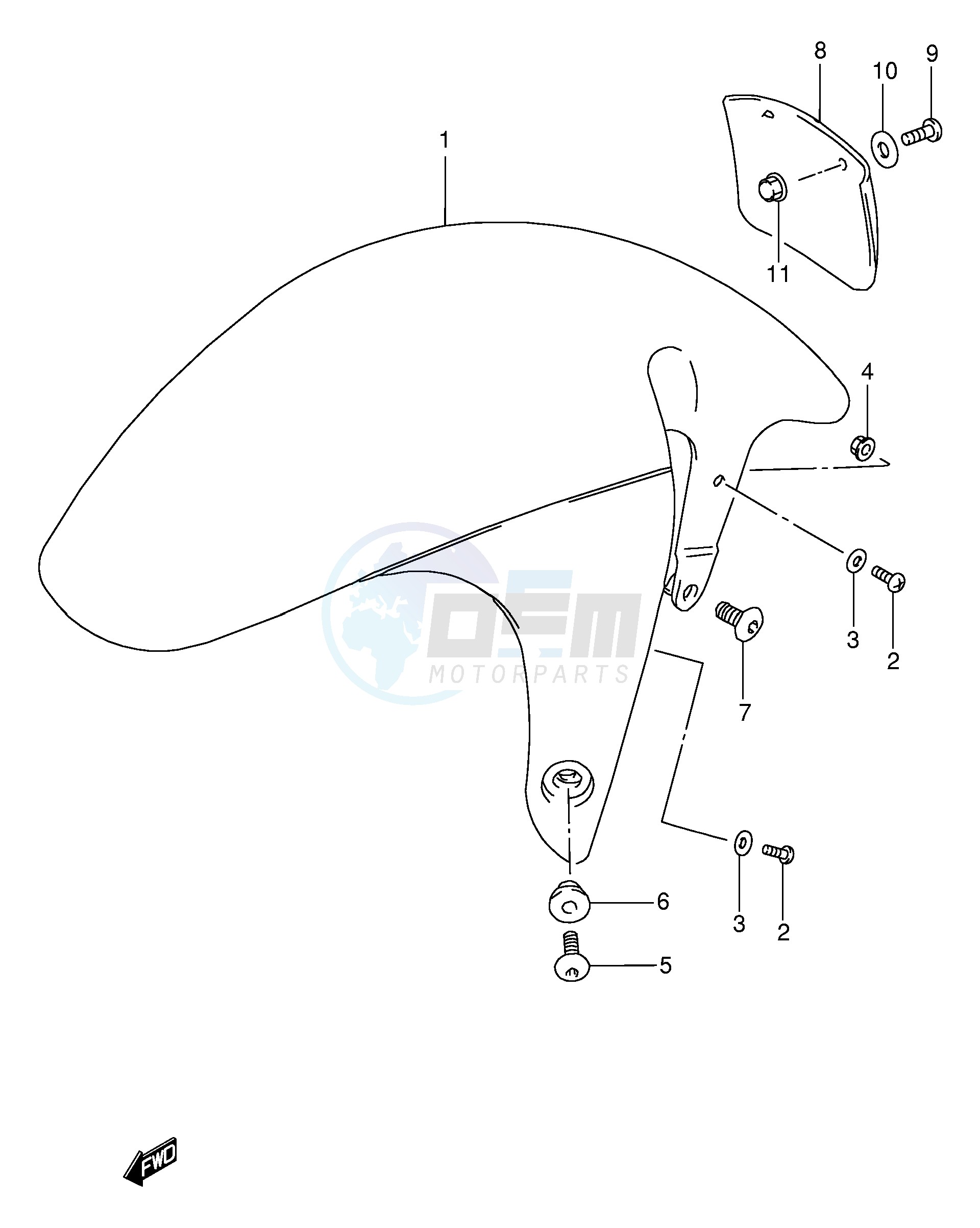 FRONT FENDER (MODEL P R) image