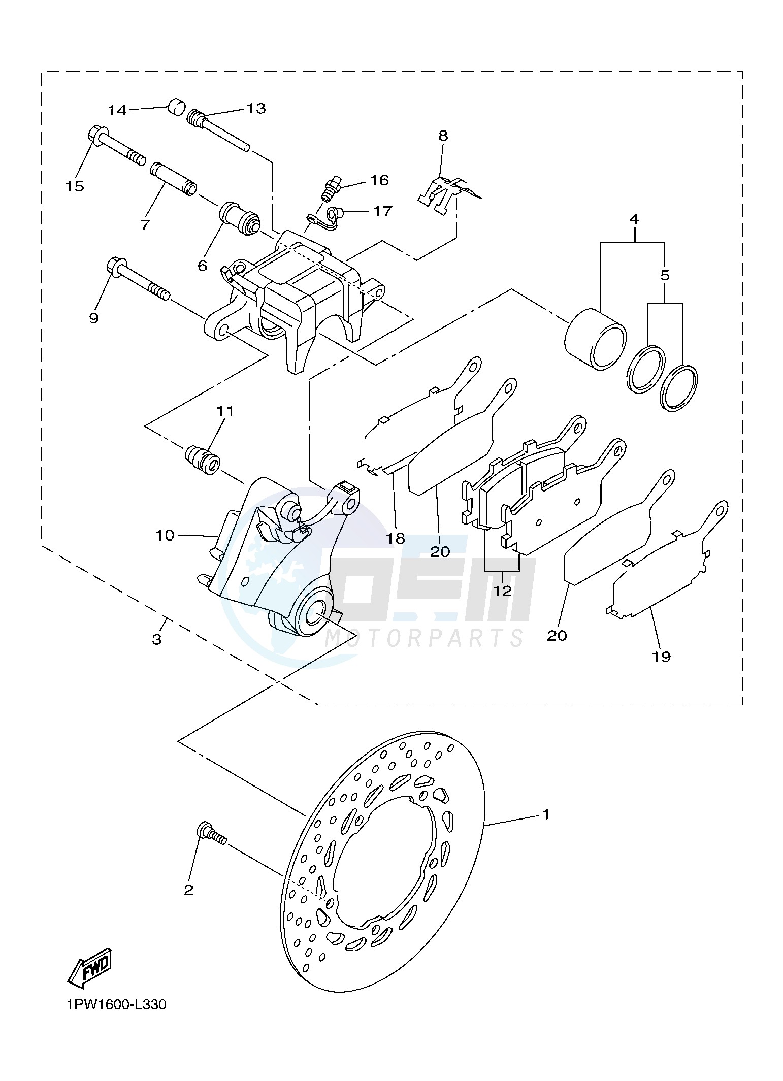 REAR BRAKE CALIPER image