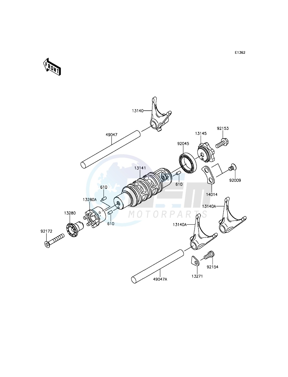 Gear Change Drum/Shift Fork(s) image