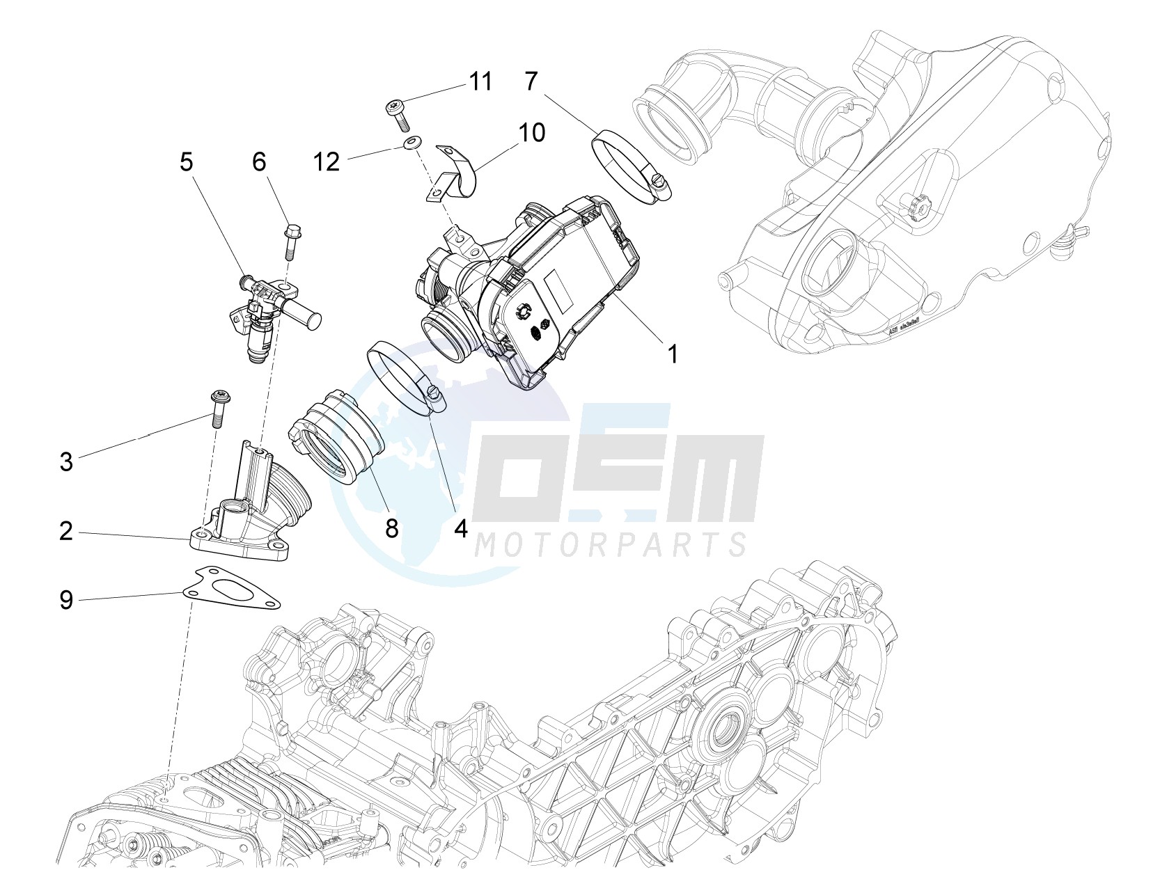 Throttle body - Injector - Union pipe image